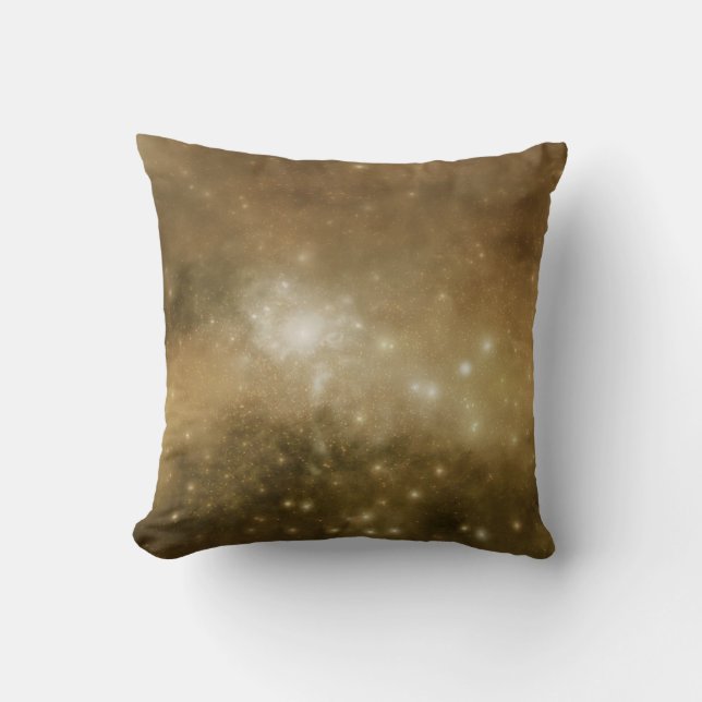 Golden Celestial Throw Kissen (Vorderseite)