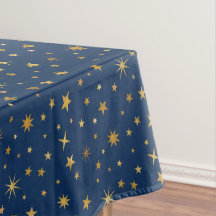 Golden Celestis Stars Pattern Blaues Party