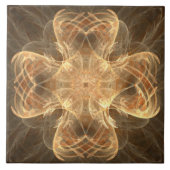 Golden Celtic Cross II Muster Keramik Tile Fliese (Vorderseite)