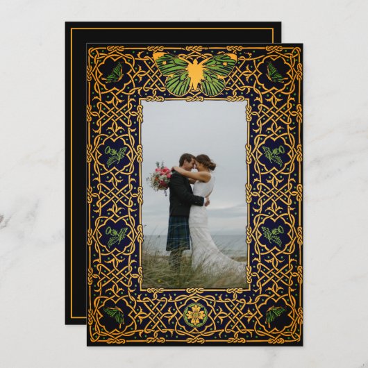 Golden Celtic Knot Dankeskarte (Vorne/Hinten)