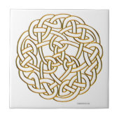 Golden Celtic Knot Fliese (Vorderseite)