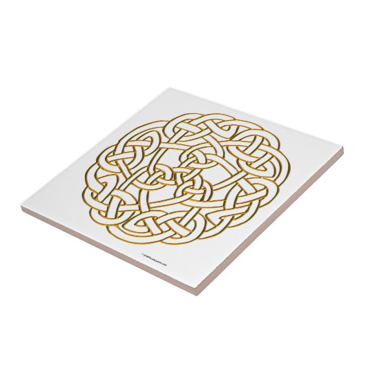 Golden Celtic Knot Fliese (Seite)