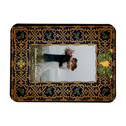 Golden Celtic Knot Frame Magnet (Horizontal)