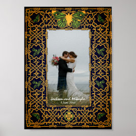 Golden Celtic Knot Frame Poster