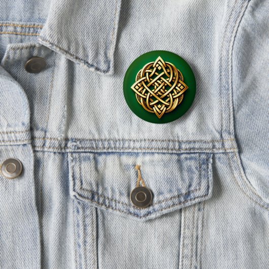 Golden Celtic Knot on Green Button (Beispiel)
