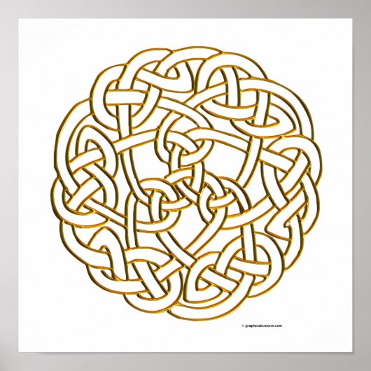 Golden Celtic Knot Poster (Vorne)