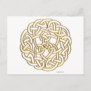 Golden Celtic Knot Postkarte
