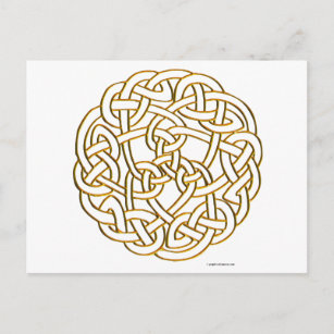 Golden Celtic Knot Postkarte
