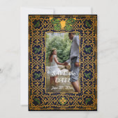 Golden Celtic Knot Save the Date Einladung (Vorderseite)