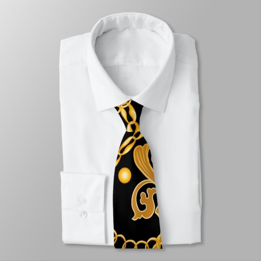 Golden Chain Classy Pattern Krawatte (Gebunden)