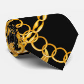 Golden Chain Classy Pattern Krawatte (Gerollt)