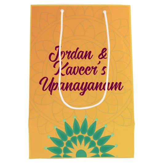 Golden Chakra BG Danke, dass Sie zurückkommen Mittlere Geschenktüte (Rückseite)