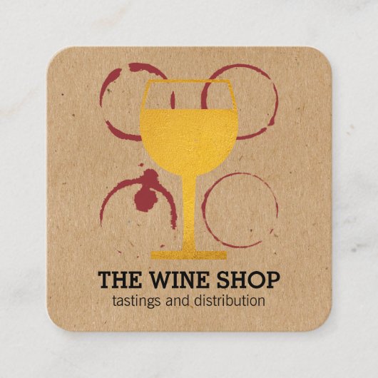 Golden Chalice Quadratische Visitenkarte (Vorderseite)