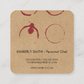 Golden Chalice Quadratische Visitenkarte (Rückseite)