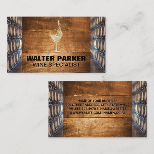 Golden Chalice | Weinbarrels Visitenkarte (Vorne/Hinten)