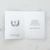 Golden Chalice & White Roses Priest Birthday  Karte (Innenseite)