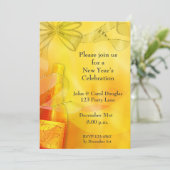 Golden Champagne Einladung (Stehend Vorderseite)