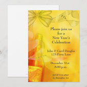 Golden Champagne Einladung (Vorne/Hinten)