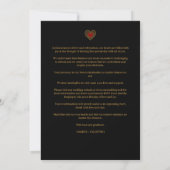 Golden Charm Heart in Red Custom Photo Wedding Save The Date (Rückseite)