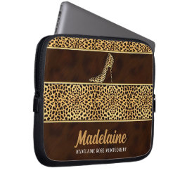 Golden Cheetah Hues in Wild Animal Print Laptopschutzhülle