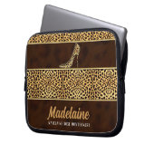 Golden Cheetah Hues in Wild Animal Print Laptopschutzhülle (Vorderseite Links)