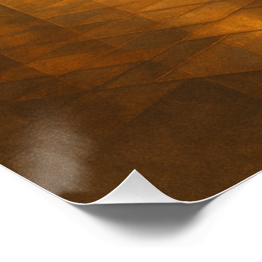 Golden Cheetah in a Mirror Maze – GeoWild Art Poster (Ecke)