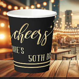 Golden Chef Festive Birthday Paper Cups Pappbecher