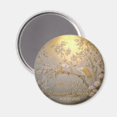 Golden Cherry Blossom Magnet (Vorderseite/Rückseite)