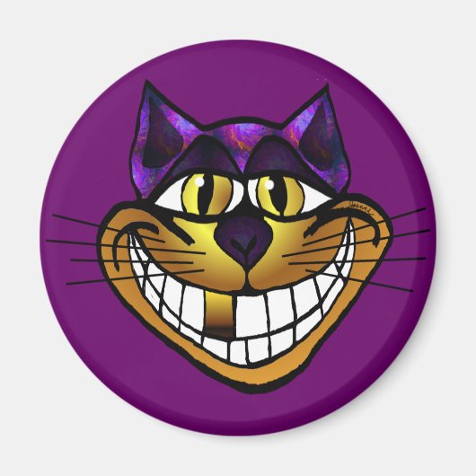 Golden Cheshire Cat Magnet (Vorne)