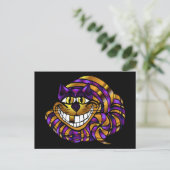 Golden Cheshire Cat Postkarte (Stehend Vorderseite)
