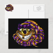 Golden Cheshire Cat Postkarte (Vorne/Hinten)