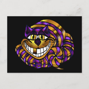 Golden Cheshire Cat Postkarte