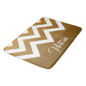Golden Chevrons Badematte (Schrägansicht)