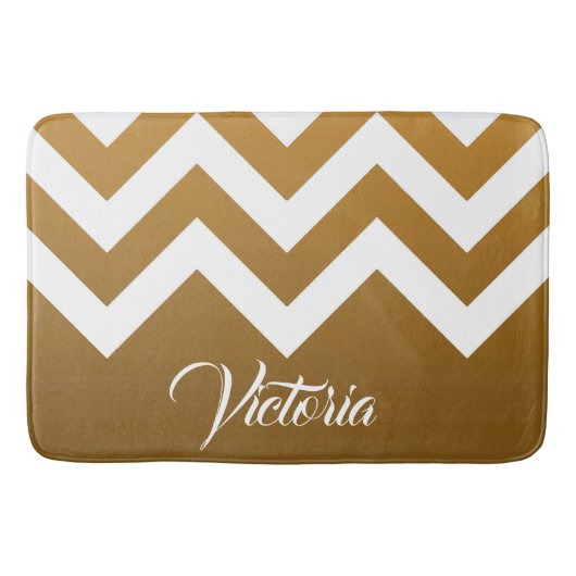 Golden Chevrons Badematte (Vorderseite)