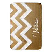 Golden Chevrons Badematte (Vorderseite Vertikal)