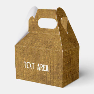 Golden Chic Grunge Squares Gastgeschenk Box Geschenkschachtel