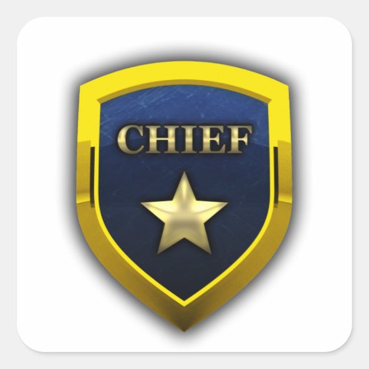 Golden Chief Abzeichen Quadratischer Aufkleber (Vorderseite)