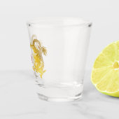 Golden Chinese Dragon old Ideogram Birthday SG Schnapsglas (Rechts)