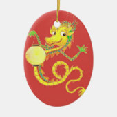Golden Chinese Dragon Ornament (Vorne)
