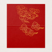 Golden Chinese Paper-cut Dragon Year 2024 HBC01 (Innenseite Aufgefaltet)