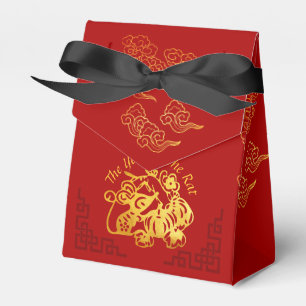 Golden Chinese Paper-cut Rat Year 2020 TFB Geschenkschachtel