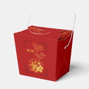 Golden Chinese Paper-cut Rat Year 2020 TOFB Geschenkschachtel