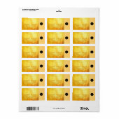 Golden Chinese Pig Papercut 2019 Monogram AddressL Adressaufkleber (Vorne)