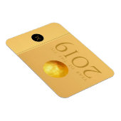 Golden Chinese Pig Papercut 2019 Monogram Magnet (Rechte Seite)