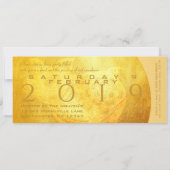 Golden Chinese Pig Papercut 2019 Monogramm Einladu Einladung (Rückseite)