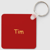 Golden Chinese Snake Year personalisiert SqK Schlüsselanhänger (Rückseite)