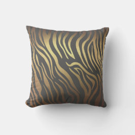 Golden Chochlatte Zebra Kissen