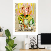 Golden Christ Priest Poster (Heimbüro)