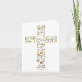 Golden Christlich Cross John 14 Beileid Vielen Dan Dankeskarte