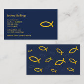 Golden Christlich Fish | Inspiration Visitenkarte (Vorne/Hinten)